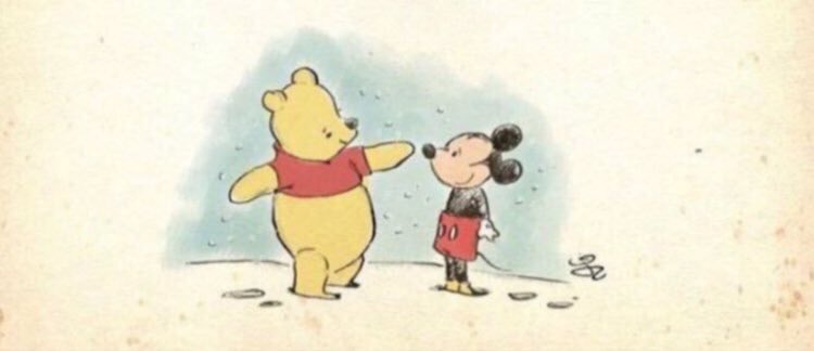 ミッキーとプーさん
