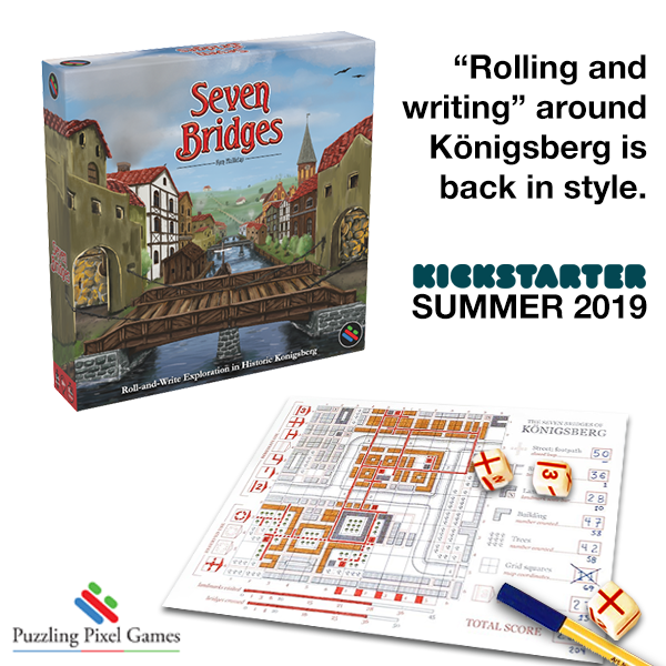 PuzzlingPixel's tweet photo. You don’t want to miss this #rollandwrite. Join our mailing list: https://t.co/2glTBLxO78 and don’t miss a beat. Learn more about Seven Bridges: https://t.co/S9mWfWqyUk #boardgames #bgg #dice https://t.co/rVckarESaY