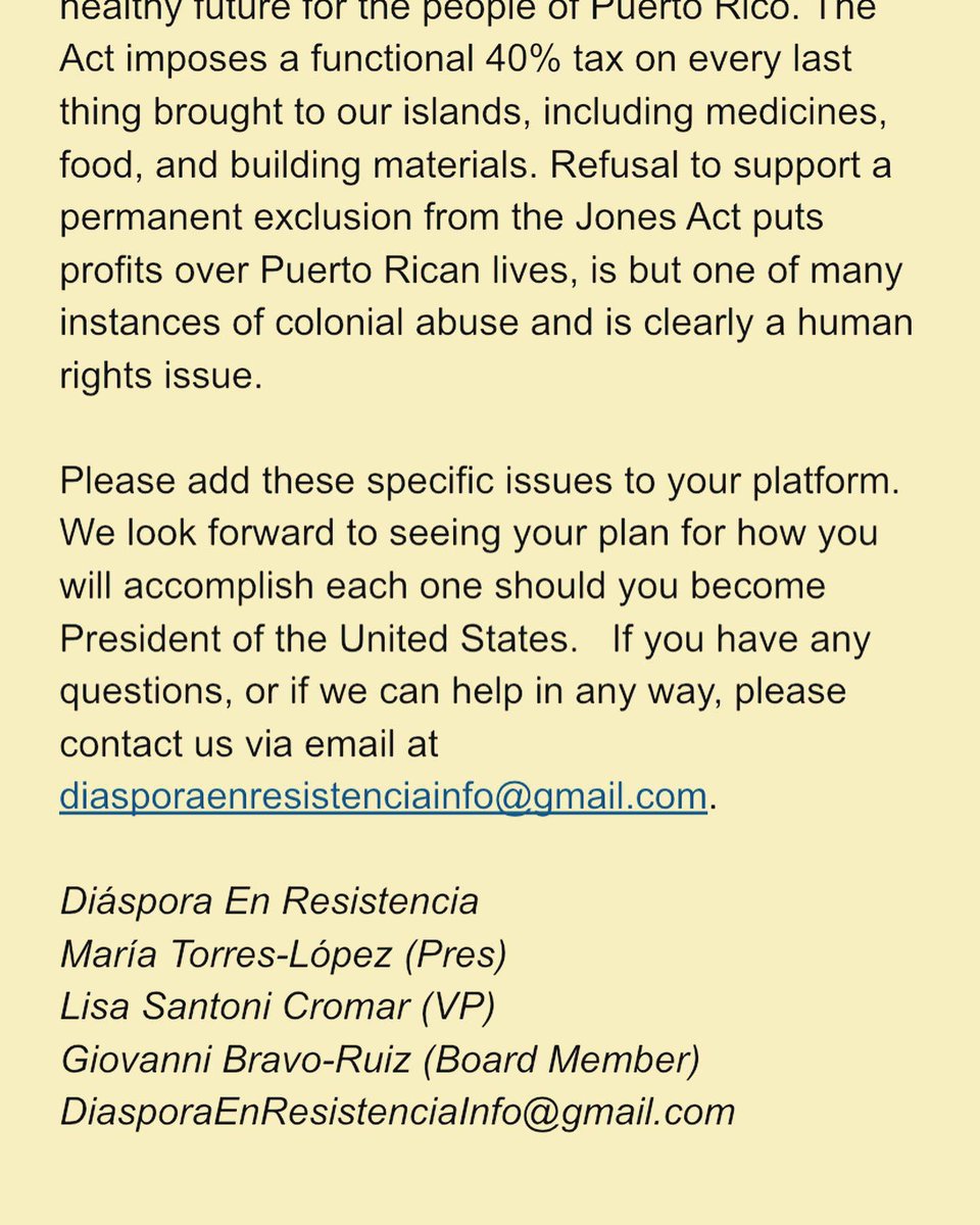diasporaresiste's tweet photo. Of course the mention of Puerto Rico in that stage was important. But it won’t however fix our colonized situation unless there is substance behind the mention.
#ShowUsYourPRPolicy #PRDiasporaIsWatching #PRisWatching #selfdetermination #wearediáspora #diásporaenresistencia https://t.co/BYr91KPDY3