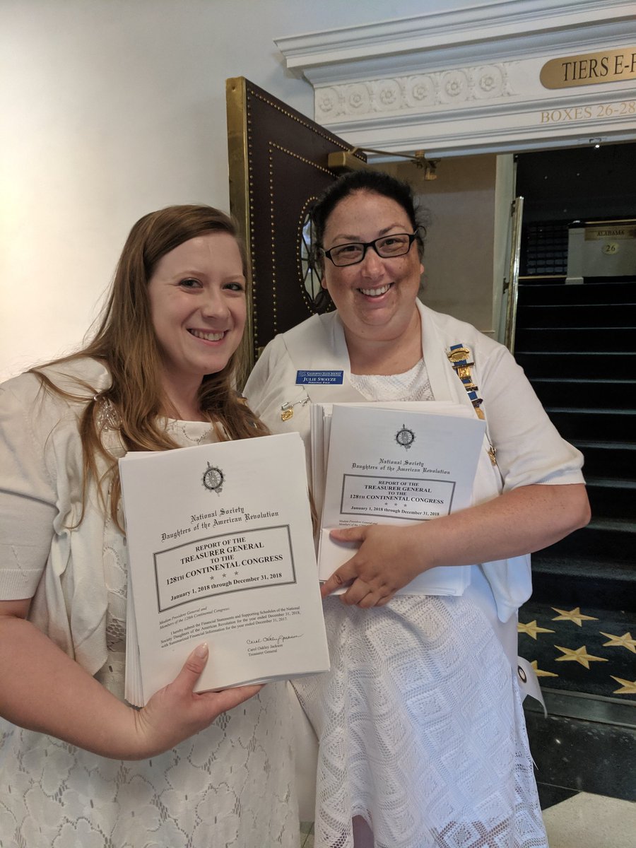 darpages's tweet photo. #darpages are handing out Treasurer General's Report at the exits Thursday morning #darcc19 https://t.co/115Q0k9MvC