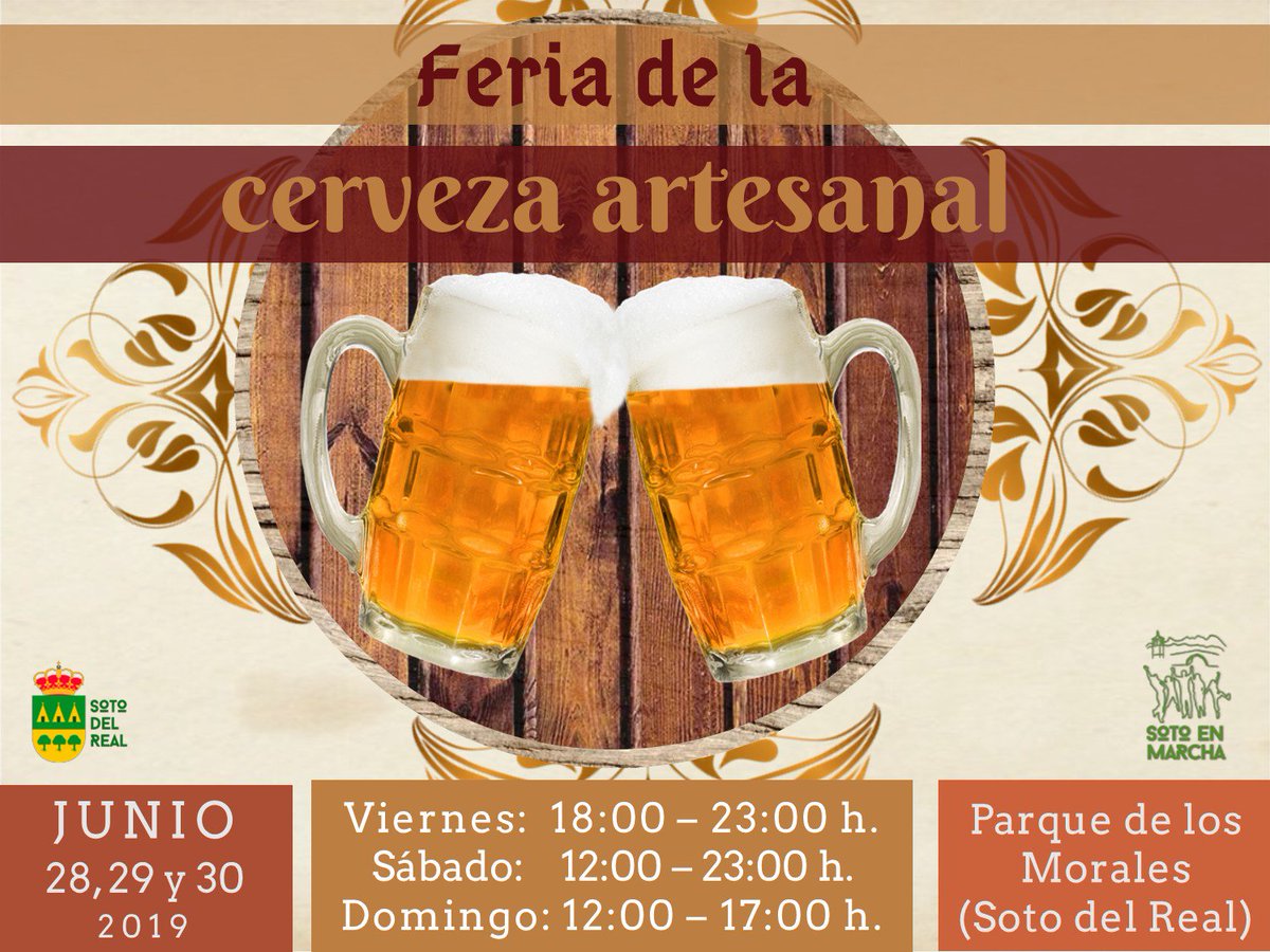 AECAI_info's tweet photo. 🍺 Este finde se celebra la II Feria de la Cerveza Artesanal de Soto del Real y por allí estarán @Cervezadomus 
📌 Desde el viernes en el Parque de los Morales
No te lo pierdas‼️ https://t.co/LJU1wjRjj3