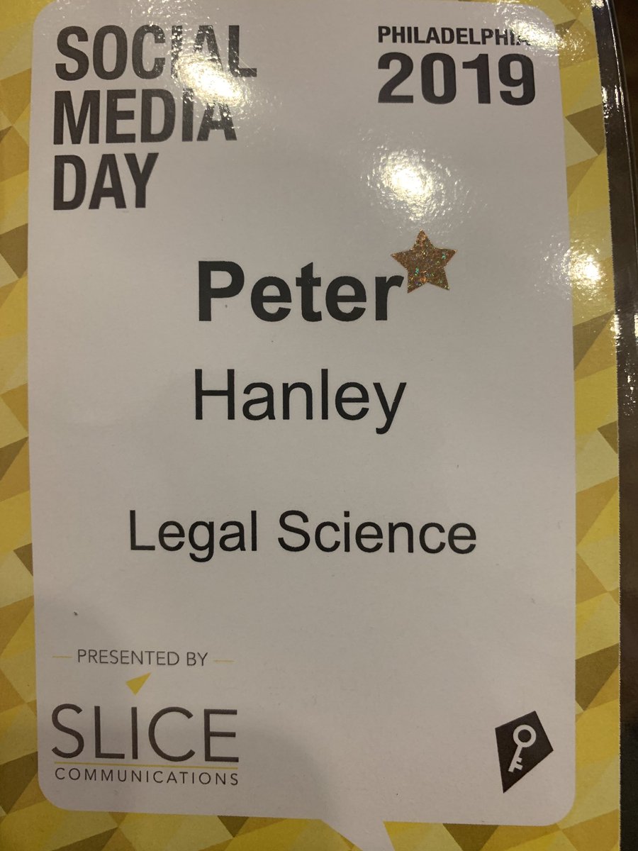 LegalScienceLLC's tweet image. We’re at #SMDayPHL presented by @SliceComm today. Excited to learn all about social media best practices.