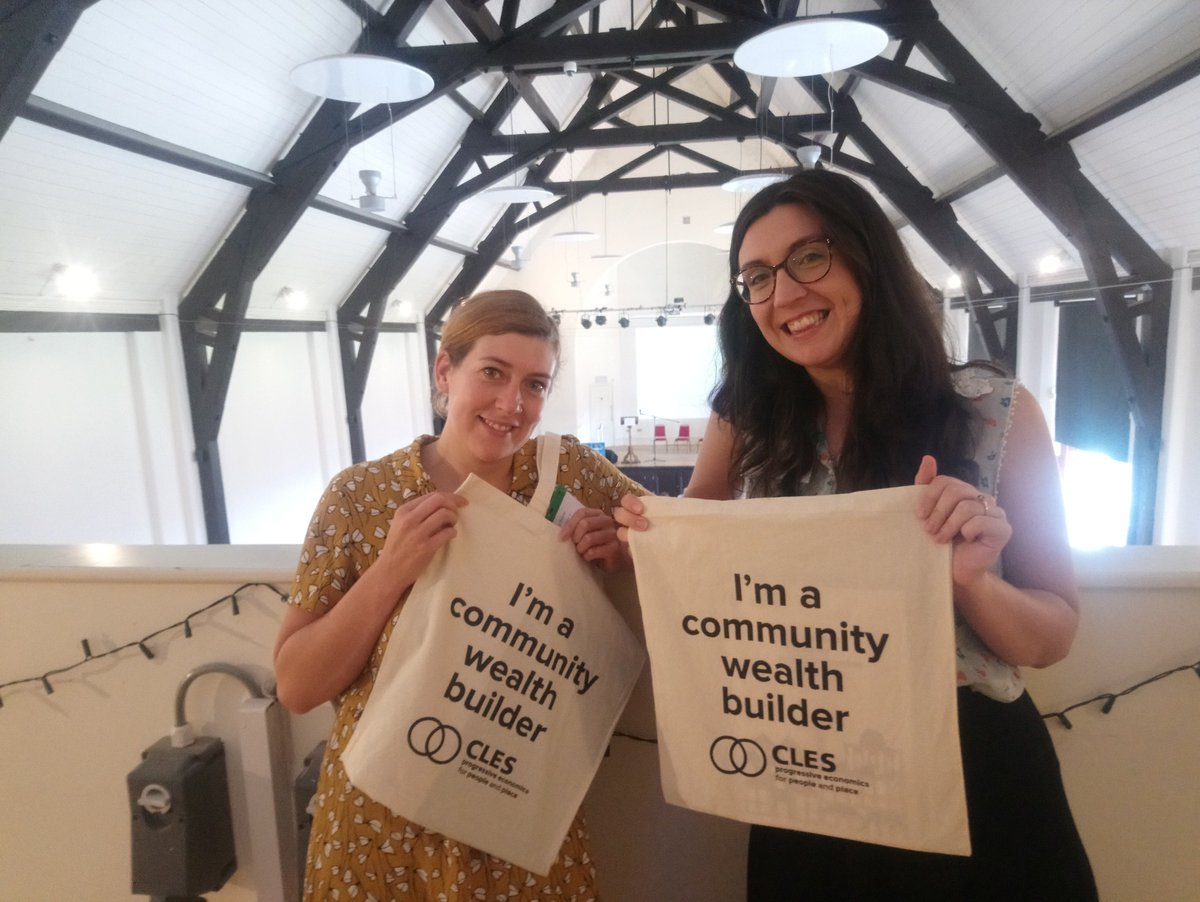 CooperativesUK's tweet photo. Our very own Jess &amp; Bethan are at @CLESthinkdo Community Wealth Building Summit today to share &amp; learn about creating fairer economies and the role #coops can and do play.
#CWBSummit https://t.co/7wSDErZNLk