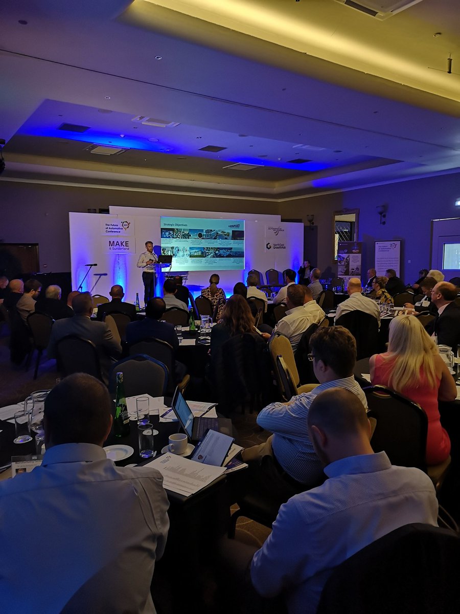 NEAutoAlliance's tweet photo. Great presentation at #FutureofAutoConf from Sam Turner of @HVM_Catapult talking about how the catapult can support your business @MAKEitSund @GrowthHubNE https://t.co/CqhKqI843d