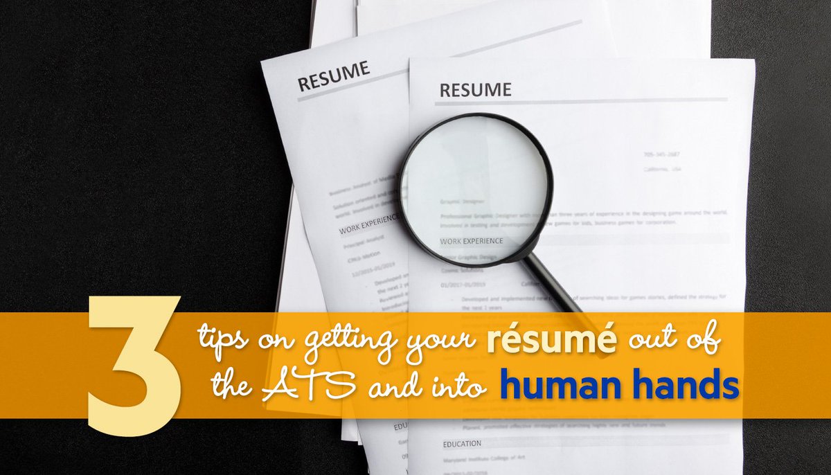 MaximHealthcare's tweet photo. Follow these 3 tips on how to get your résumé out of the ATS and into human hands. https://t.co/ft0Y10swBG #ATSTracking #ResumeTips https://t.co/hLqNs7YjLv
