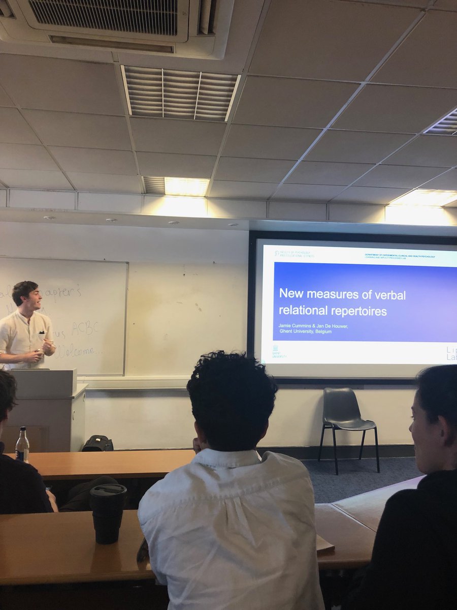 louisemchugh's tweet photo. Jamie Cummins talking about new measures of verbal behavior #acbswc ⁦@myACBS⁩ #rfttrack https://t.co/5Efmu6RjF2
