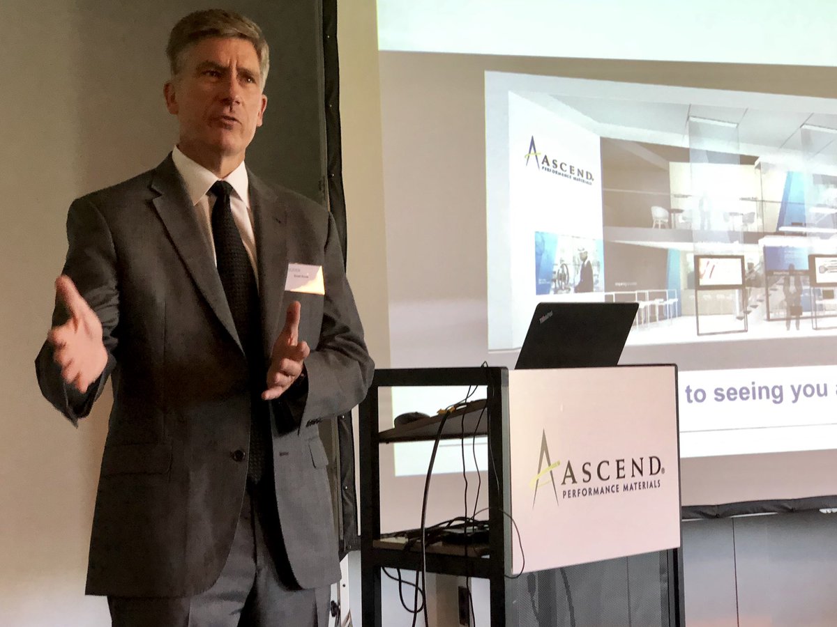 EMGmarcom's tweet photo. Another great day at the EMG Pre K event! Today the 25 trade editors attending the event heard from @DSM, @AscendMaterials and @SONGWON_group on their latest innovations that will be officially announced during #K2019. #EMGPreK https://t.co/uIjpwZw7K0