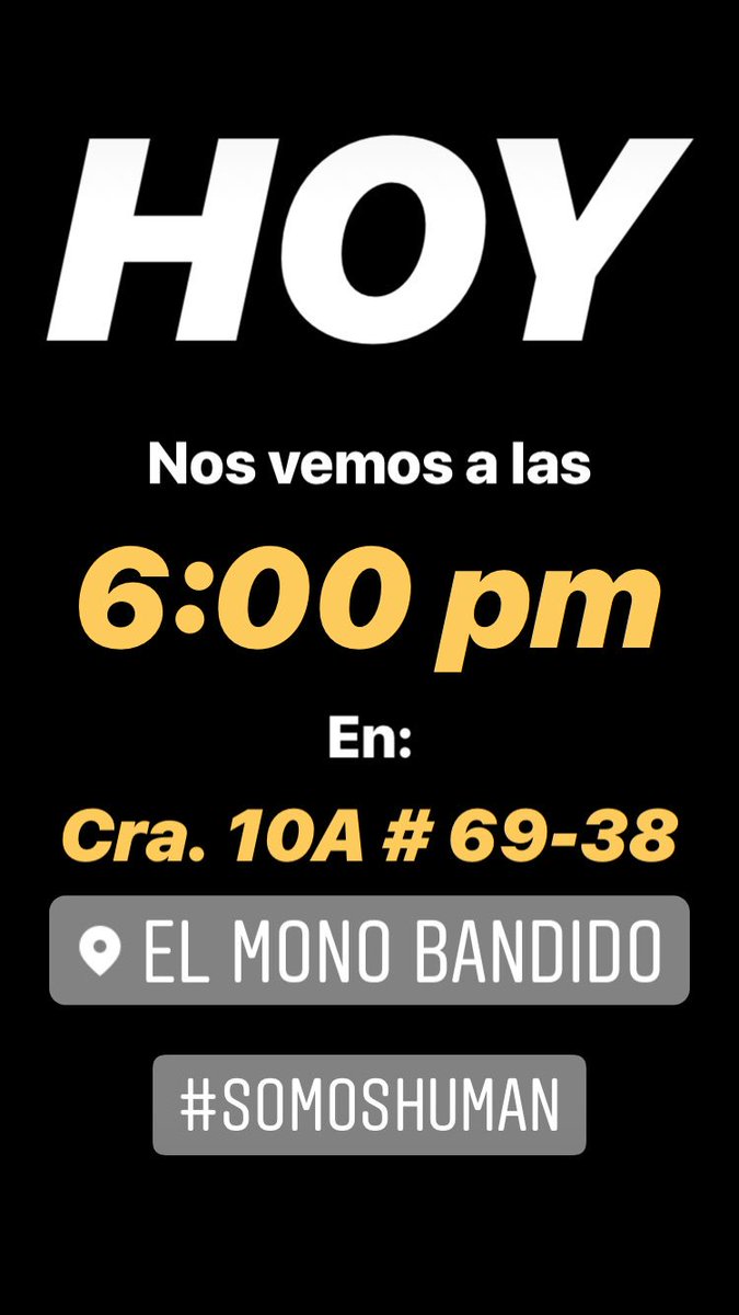 SomosHuman's tweet photo. HOY NOS VEMOS #SOMOSHUMAN

https://t.co/ep55SMr6HU https://t.co/GMAMKiMkcU