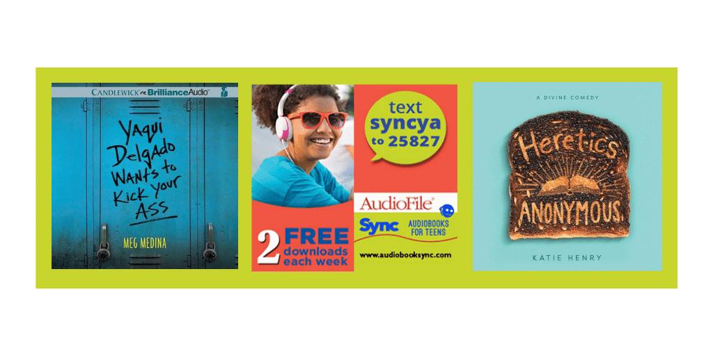 RedfordLibrary's tweet photo. A new school doesn't always mean new friends. #AudioBookSYNC19 week 10 titles are available for download now until July 3. This week's free pairing is YAQUI DELGADO WANTS TO KICK YOUR ASS by @Meg_Medina + HERETICS ANONYMOUS by @KT_NRE https://t.co/ve3zxqQykH