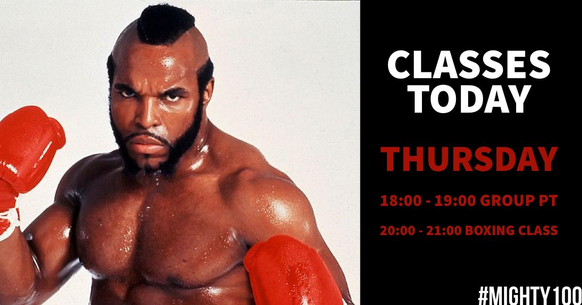 Lets keep with the #MrT theme - tonight at #mighty100 is also our boxing class. We pity the fool that don’t come along. #mightypost #boxingfitness #newportpagnell