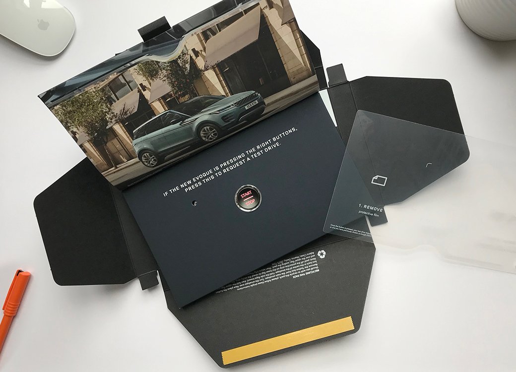 Range Rover didn’t press my buttons, but I pressed theirs! 
thelineagency.co.uk/article/steve-…

#rangerover #evoque #directmail #directmarketing  #recycled #sethgodin #marketingtips  #ThursdayThoughts
