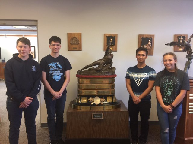 The Johnson JROTC Sporter team competing at the Civilian Marksmanship Sporter Air Rifle National Championships at Camp Perry, Ohio.