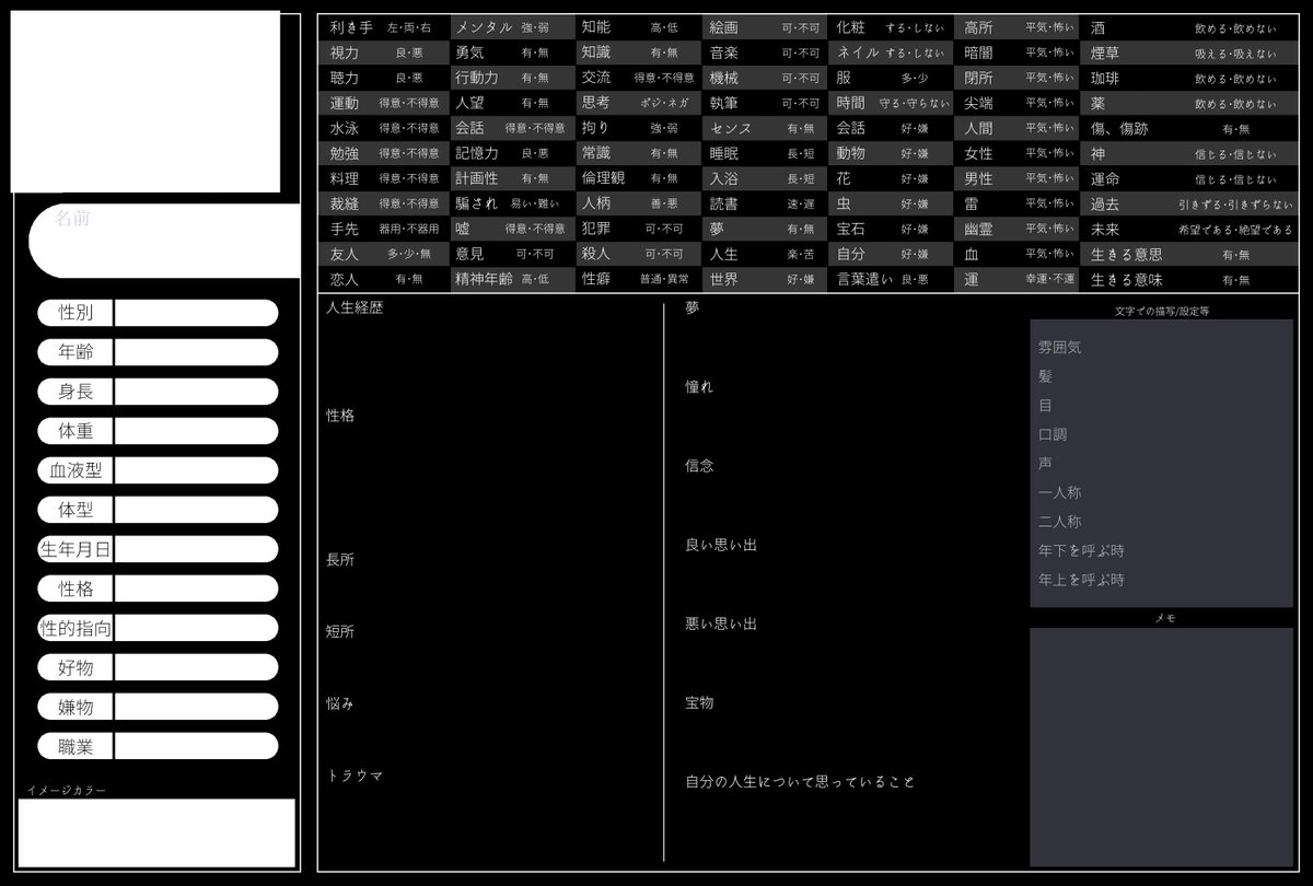 創作テンプレ 情報系 Min T ミント