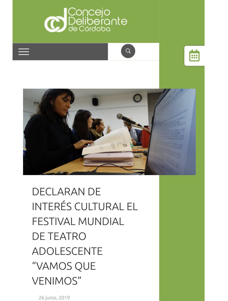 fuerzadlgente's tweet photo. Hoy en sesión ordinaria del @CDeliberanteCBA declararemos de interés cultural al FESTIVAL MUNDIAL DE TEATRO ADOLESCENTE “VAMOS QUE VENIMOS”, proyecto impulsado por nuestro bloque #FuerzaDeLaGente 
#Sesión15 @VQVCordoba 👏🏽 https://t.co/k233mbdRay