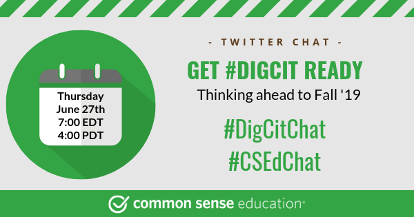 Today's the day! Join us at 7 PM EDT / 4 PM PDT for our #CSEdChat with <a href="/hcallihan/">Heather Callihan</a> + <a href="/VictoriaKSaylor/">Victoria Saylor</a>, and start planning for #digcit this fall! #DigCitChat