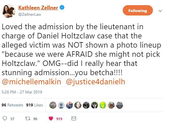 #OKCPD lieutenant, head of the #Holtzclaw investigation told Daniel's attorney #KathleenZellner the reason #OCPD did not show a photo lineup to an accuser was 'because we were AFRAID she might not pick Holtzclaw.' #govstitt @LuSelden @JJohnson2u @PoliticalShort @ThomasPKennedy3