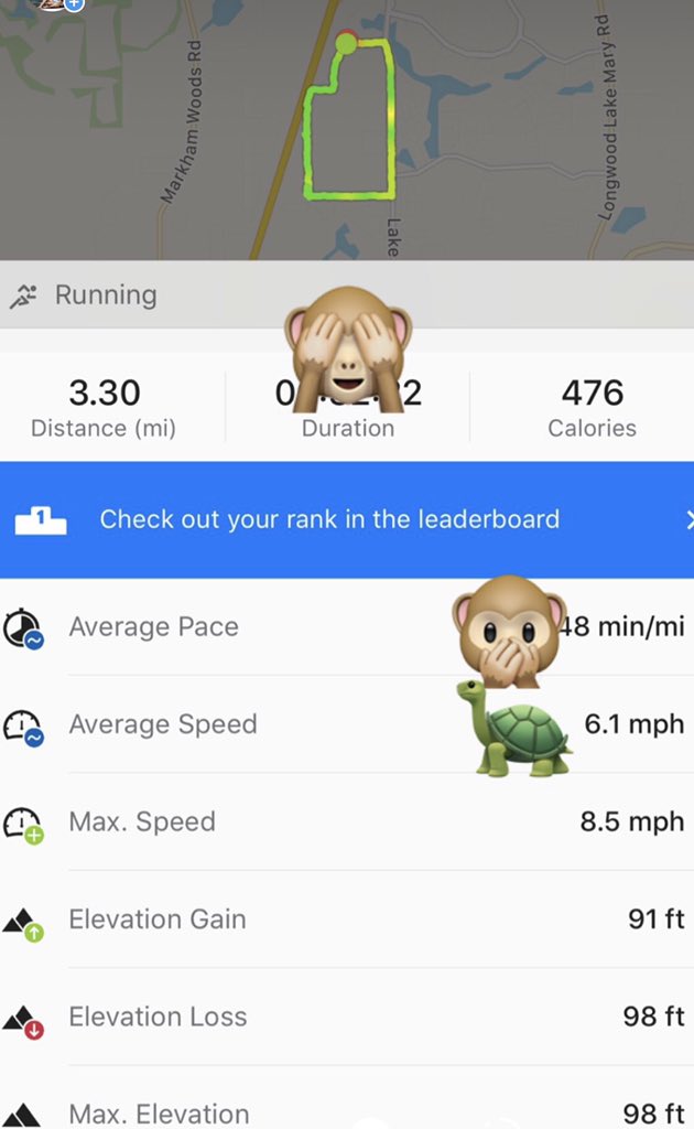 brentpalmerbiz's tweet image. Great run this morning in Lake Mary Florida but I need to pick up the pace 🥵 #humidrun #wintheday #limulife