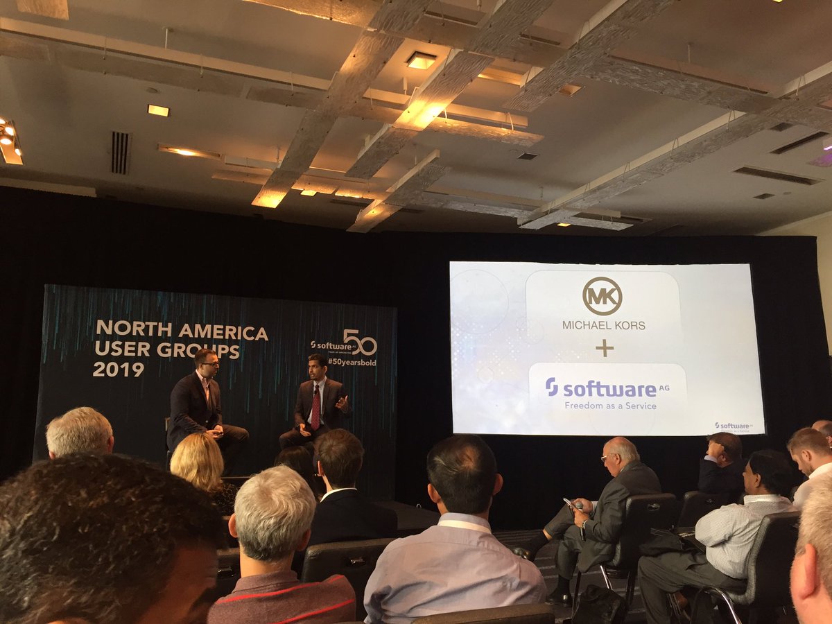 #webmethods runs integration at Michael Kors trusting <a href="/SoftwareAG/">Software AG</a> best in the class tool. Shared at #NAUserGroup - imagine connecting #adabas to share data in real-time to innovate your business
