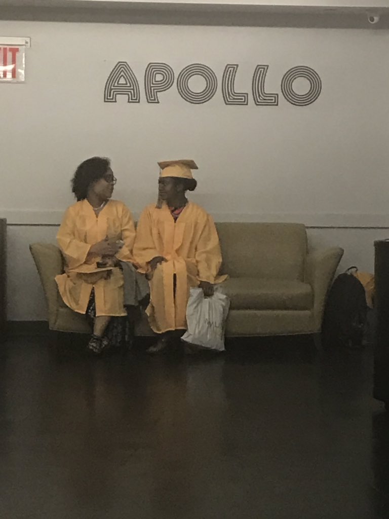 DemocracyPrep's tweet photo. Waiting for the first graduation to start with @DPHarlemHigh seniors! #dppsproud https://t.co/L8MVmI88UU