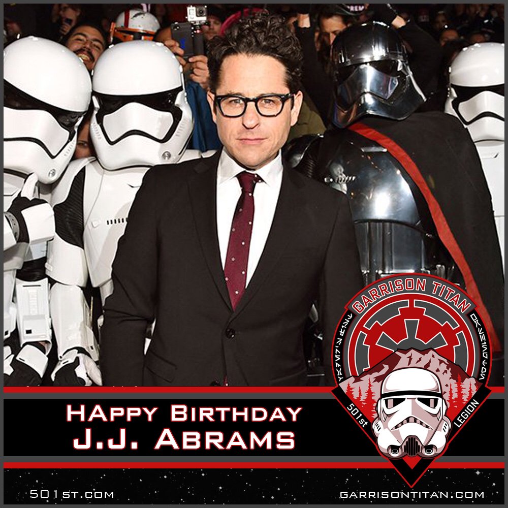Happy Birthday to JJ Abrams! Co-Producer,Co-writer, and Director of The Force Awakens, and The Rise of Skywalker, as well as executive producer for The Last Jedi. #starwars #theforceawakens #thelastjedi #theriseofskywalker #jjabrams