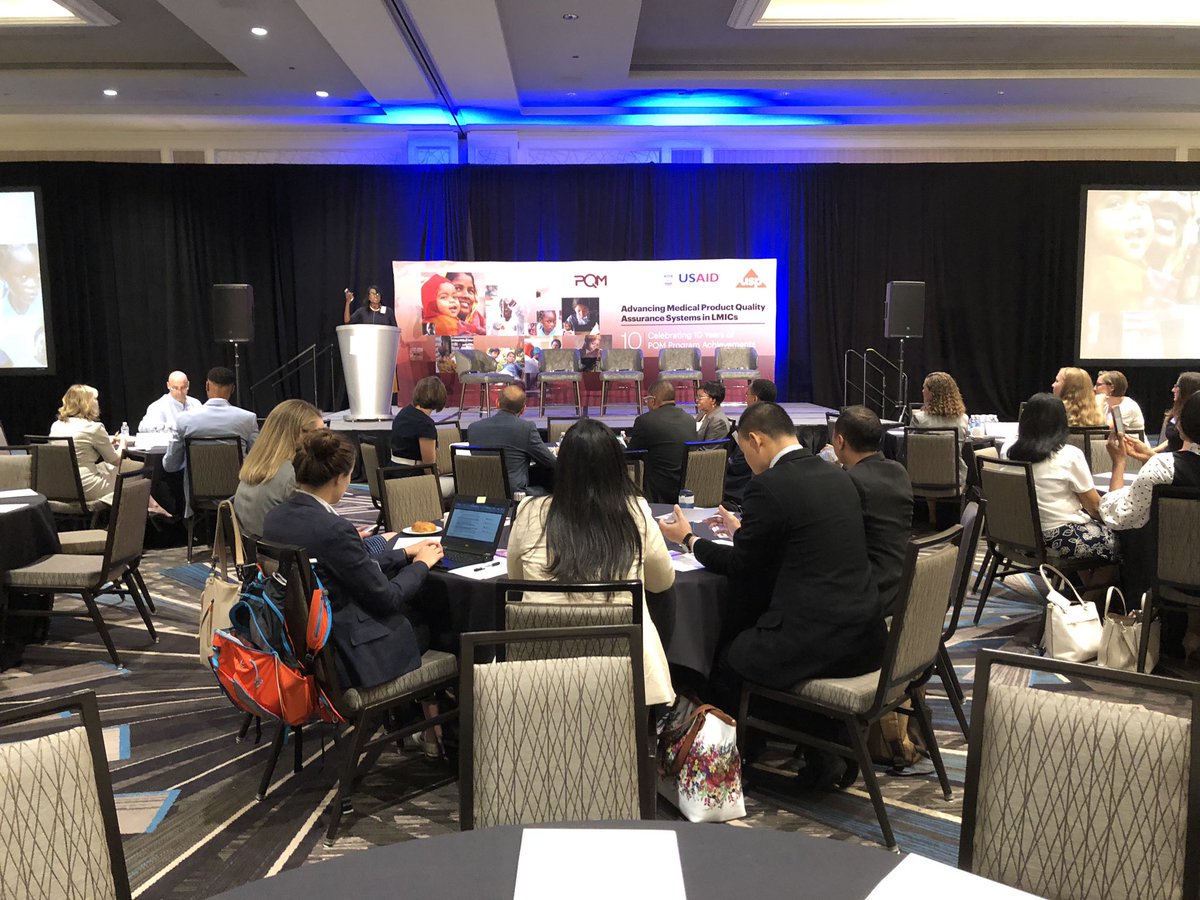 bobemrey's tweet photo. Enjoying the Close-out Conference for PQM Program #PQM10YRS, celebrating 10 years of accomplishments in Promoting the Quality of Medicines, funded by #USAIDGH and implemented by US Pharmacopoeia. https://t.co/p2qzCOr1oq https://t.co/QDhT1BBH5N