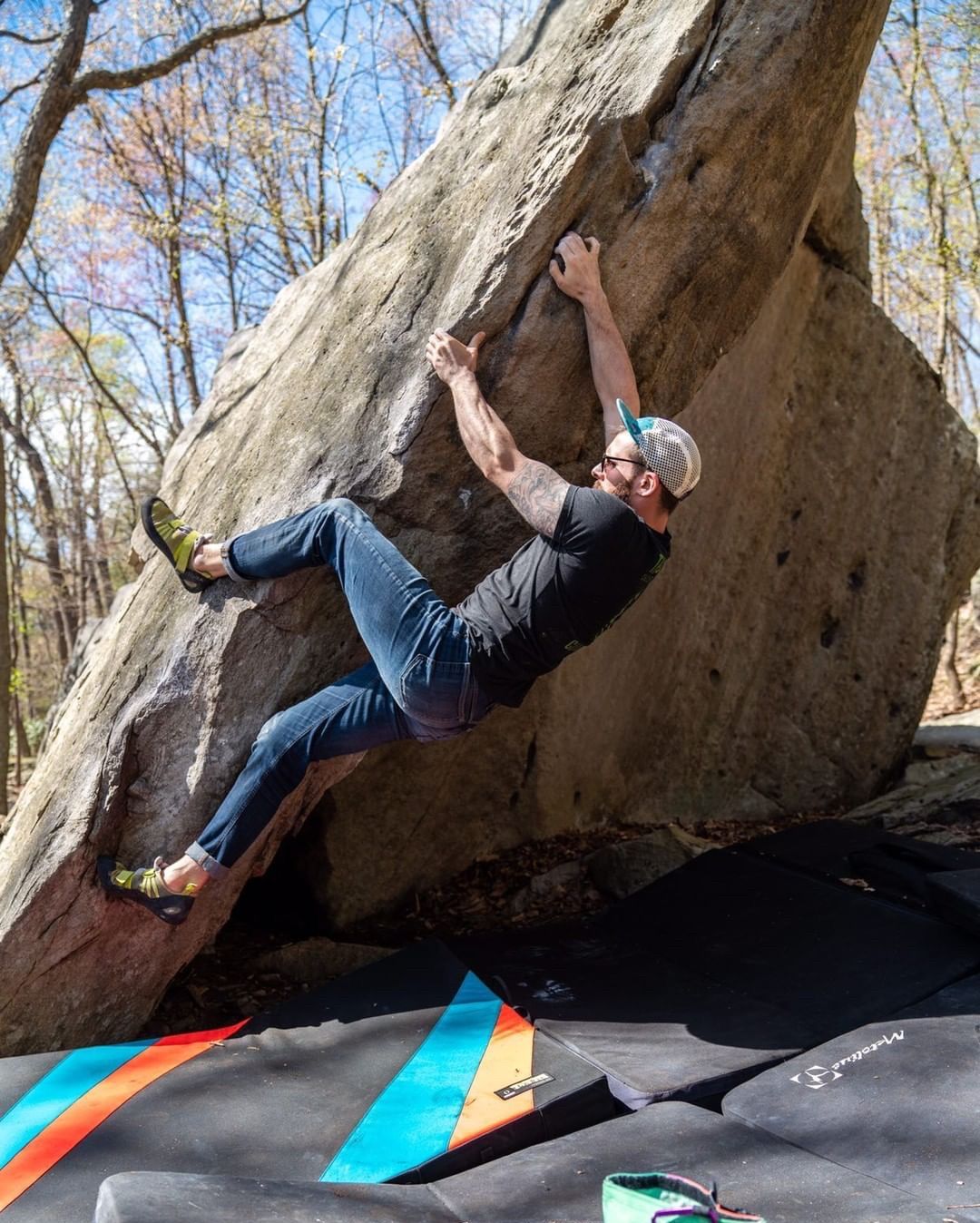 bouldering denim