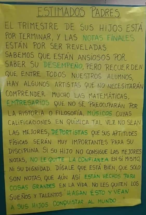 7Mitrac's tweet photo. Señores padres, madres, tíos, abuelos, abuelas y otros...☝️
#SeMeCalman
#EducaciónNoSóloEsEnElColegio
#Confianza
#FelizVacacionesInvernales https://t.co/bPPCOuk76e
