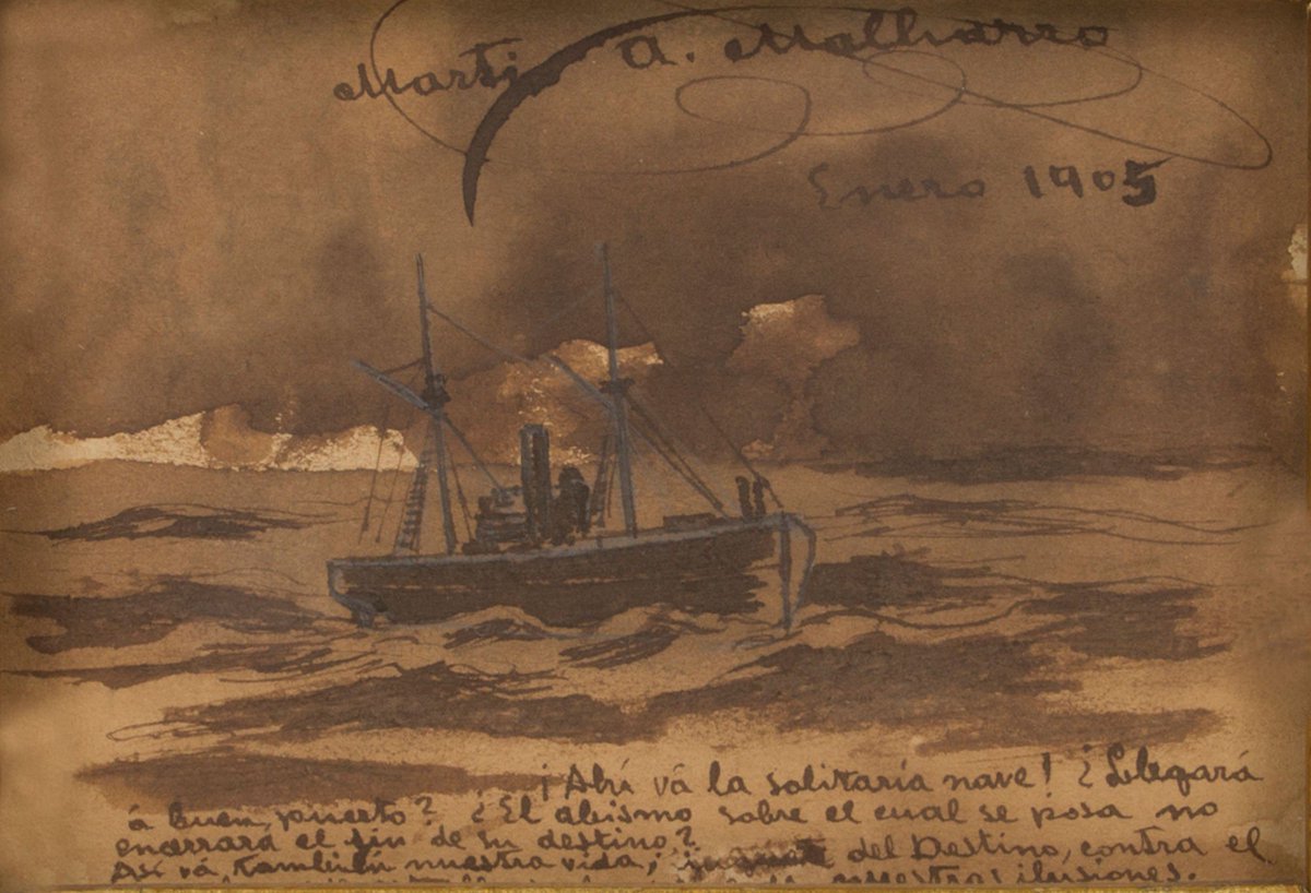 El 27 de junio de 1817 se le otorgó la patente de corsario argentino a Bouchard. 
Su mítica fragata "La Argentina" por Martín Malharro.👇