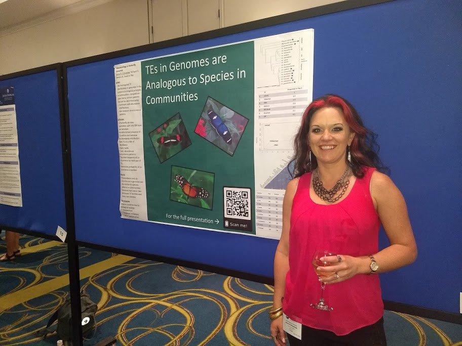 Butterfly TEs and the ecology of the genome at #mobileDNA2019, Great poster, Jenna,