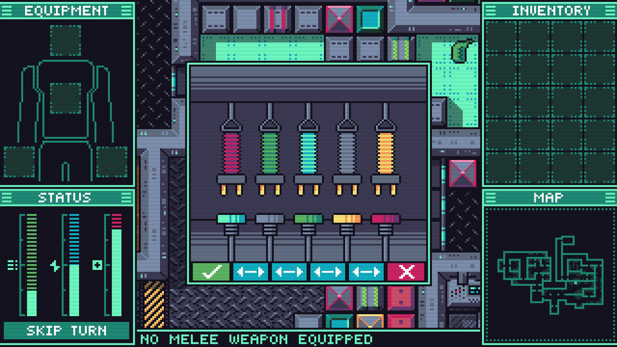 benjames171's tweet photo. Adding a puzzle or two to break up the grind of fighting robots #udgj2 #defold #gamedev #pixelart #indiedev #gamejam #NationalSunglassesDay https://t.co/ak8jr9ok23