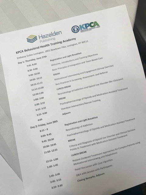 The KPCA Behavioral Health Training Academy is underway. Thank you to <a href="/hazldnbettyford/">Hazelden Betty Ford</a> for the support. 
#OpioidCrisis #KPCAtraining