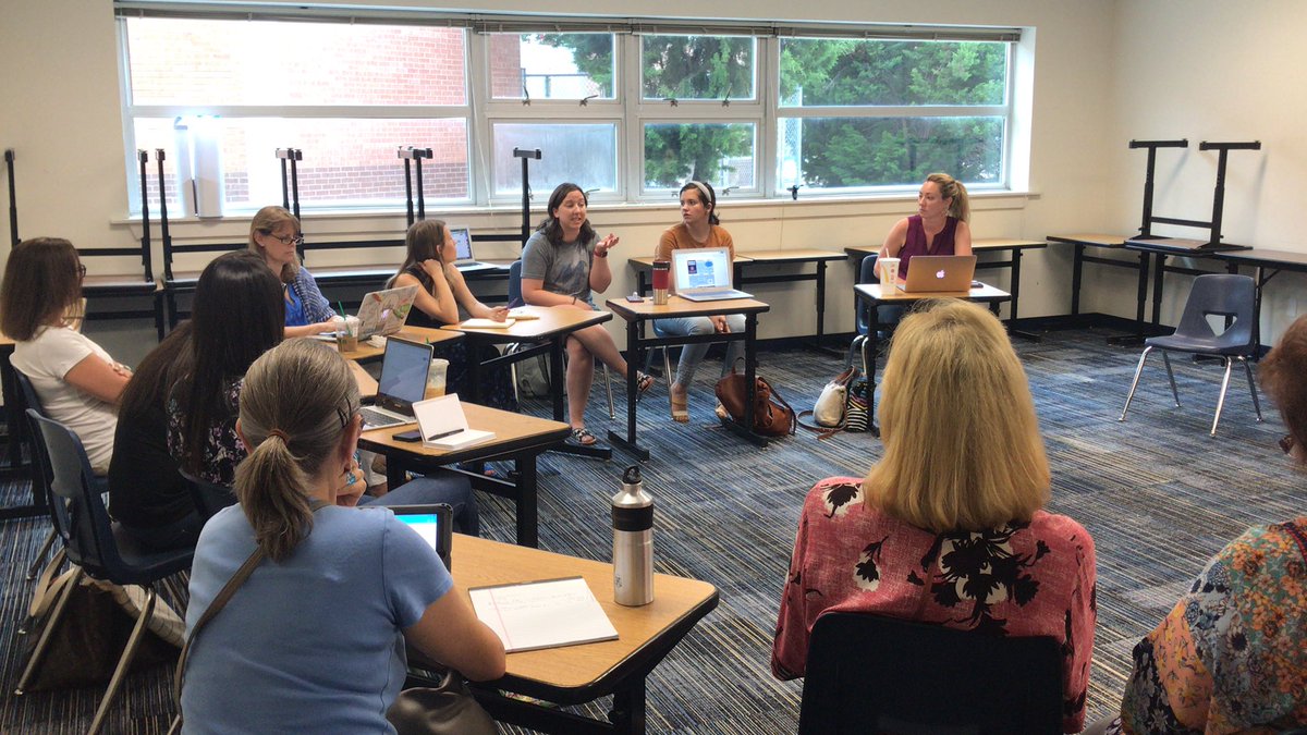 LIBRARIESinRISD's tweet photo. Two of our fabulous LITEs💡facilitating a discussion about @breakoutEDU during the first session of #EdCampLibrary19 @lindsaybcross & @lewis_theLITE #LibrariesinRISD #RISDConnects https://t.co/ybDvh5w9HN