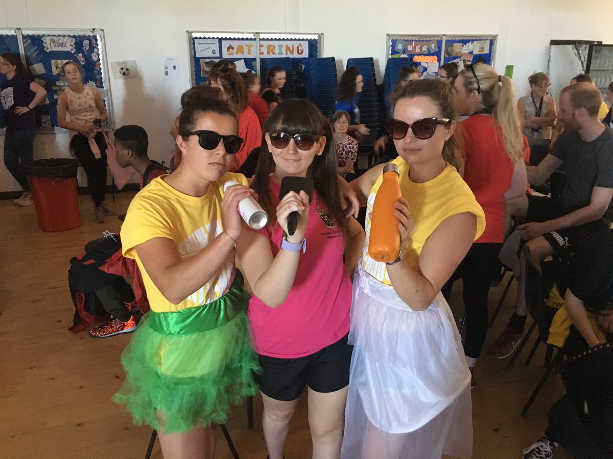 PE gals ready to go in the lip sync battle