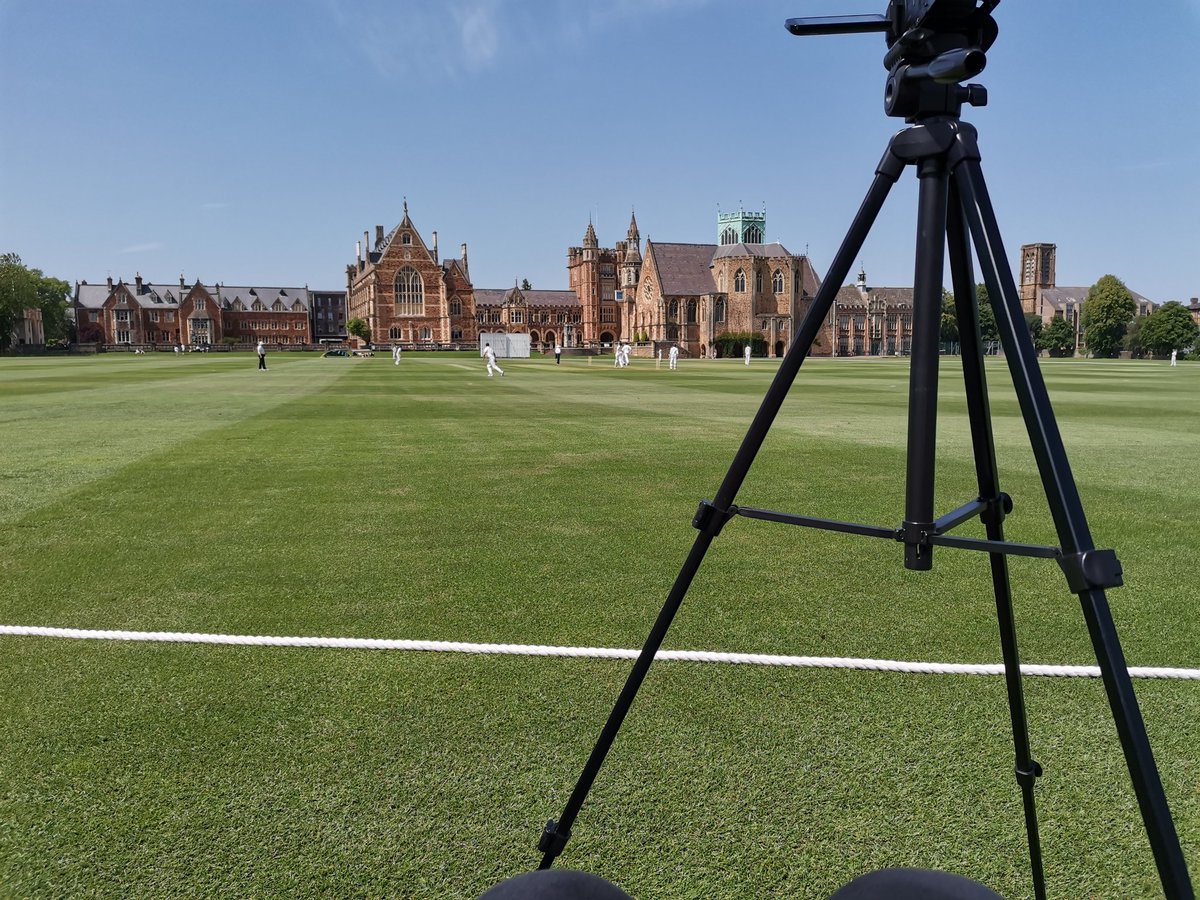 On the NEA for A Level PE 2020. A glorious afternoon for Cricket