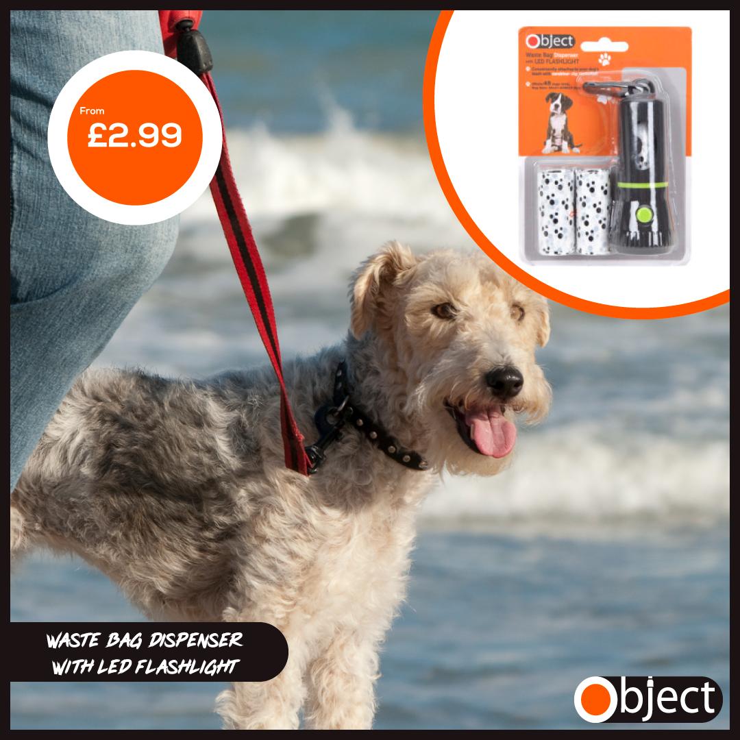 Objectproducts's tweet photo. Keep all your dog-walking supplies in one place with this 2-in-1 torch and waste-bag dispenser. The dispenser comes with 3 rolls (45 bags total) and has a handy carabiner that you can attach to your dog's leash for a one-handed approach to all your canine conundrums. #Value https://t.co/SnSvuKKdLC