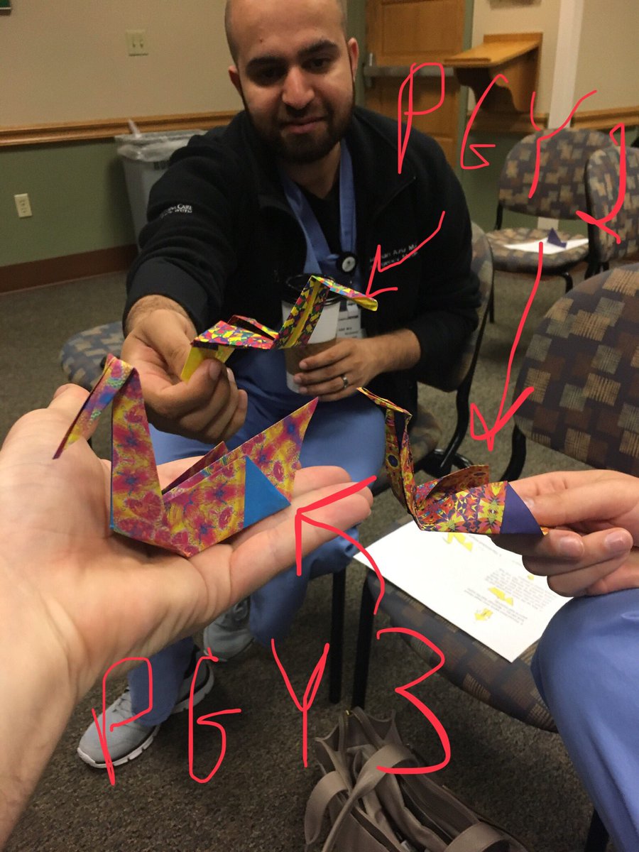 EM Conference origami challenge! #emconf #EmergencyMedicine #residentwellness <a href="/ChristianaEMed/">ChristianaCare Emergency Medicine Residency</a>