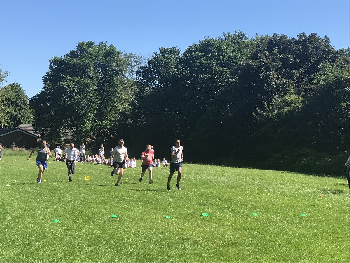 St John’s Junior Sports Day @KearsleyStJohns Teachers Race