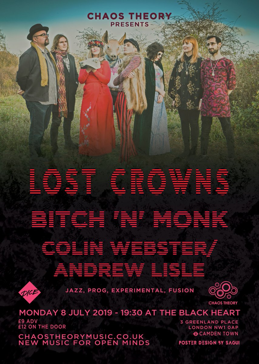 Chaos_Theory_'s tweet photo. 8th July: Lost Crowns, Bitch 'n' Monk, Colin Webster/Andrew Lisle - https://t.co/cCNxRGVPvv

#psychedelia #prog #jazz #avantgarde #experimental #livemusic #gigs #london #camden #concert #newmusic https://t.co/AQS3CF8sLm