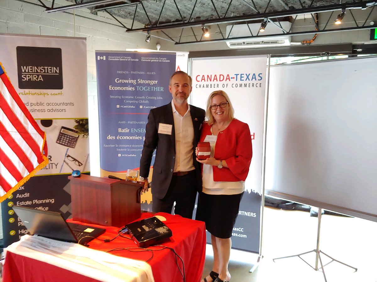 DBMcDaid's tweet photo. Kudos to the Canada-Texas Chamber of Commerce @CanadaTexasCC for a great Doing Business in Canada event last night in Houston in honour of Canada Day. We were proud to partner with you!  @CanCGDallas #canadaintexas https://t.co/boOfuJwg4O
