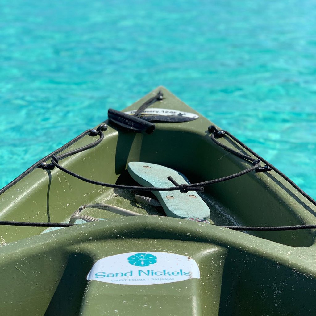SandNickels's tweet photo. Paddles up.  Shoes not required.  #exuma #hoopersbay #sandnickels #bahamas #getoutside #paddling #kayaking #thatwater #exumablue #watersports #saltlife #bahamaslife #islandlife #tropicalvibes #islandvibes #play #vitaminsea #couples #travel #vacation #beachhouse #goals #islandfun https://t.co/xOMuLj9xq0