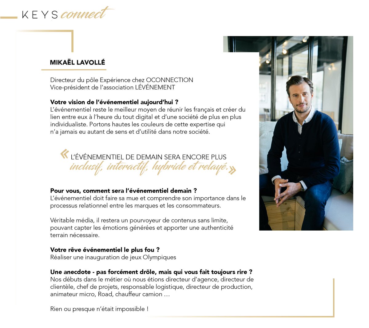 Keys a rencontré Mikaël Lavolle, découvrez dès maintenant son interview !

Kiss Keys