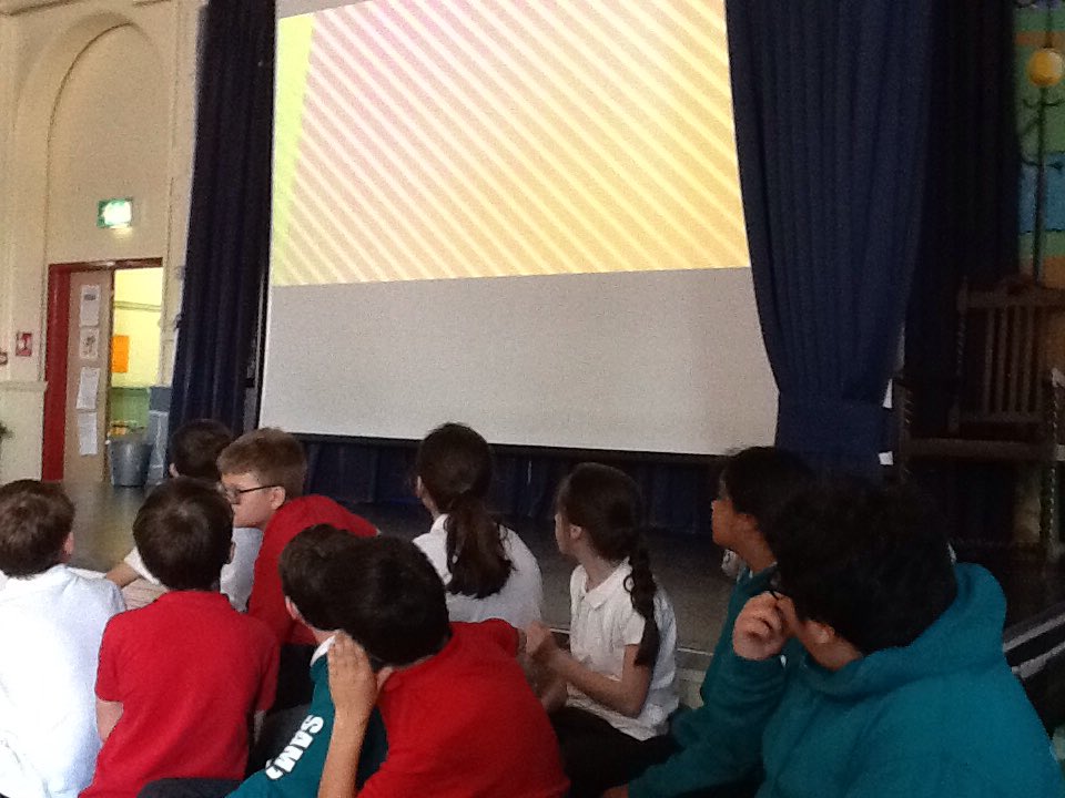 Year 6 are sharing their adverts with the rest of the children in KS2 or as they like to refer to them, their customers 💷💰 #enterprise #Entrepreneurs