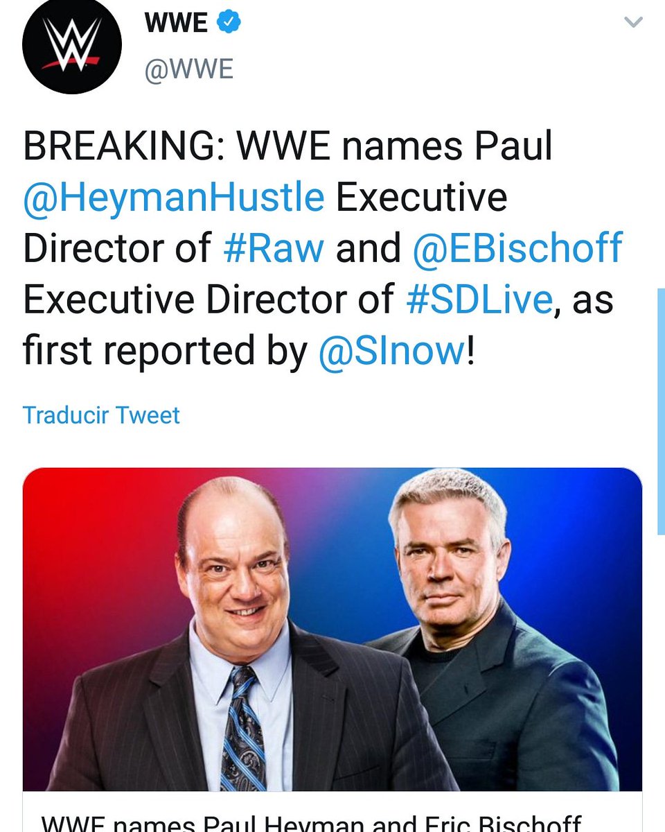 PPWColombia's tweet photo. NOTICION🔥🔥🔥
PAUL HEYMAN & ERIC BISCHOFF serán los directores de #RAWColombia & #SDColombia respectivamente.
OJALA SE ACABA ESA MIERDA DE LA REGLA DE INVITACION Y VEAMOS UNA REAL GUERRA DE MARCAS.
#WWEColombia https://t.co/UKXTYmYUi8