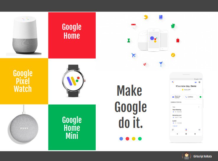 girlscriptkol's tweet image. To know about Google Assistant :
bit.ly/2Lq193a

Grab an assistant t-shirt for yourself. Keep developing Actions - 
developers.google.com/actions/commun…

#Girscript #GoogleAssistant #Developer