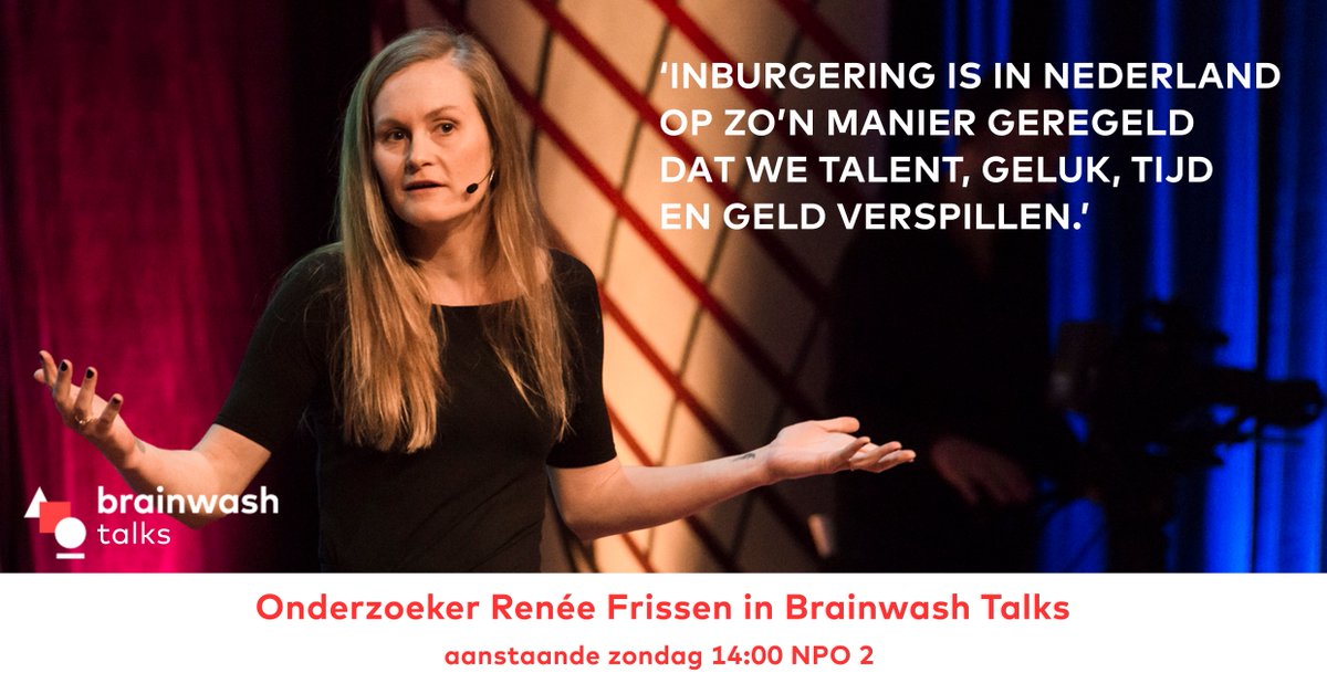 Brainwash (@brainwashonline) on Twitter photo Zometeen om 14:00 uur <a href="/NPO2/">NPO 2</a>: een nieuwe #BrainwashTalk van <a href="/omroephuman/">HUMAN</a>, met deze keer <a href="/RTLF/">Renée Frissen</a>, oprichter van <a href="/openembassynl/">openembassynl</a>. Over #inburgeren, en hoe dat humaner én efficiënter kan. Zometeen om 14:00 uur <a href="/NPO2/">NPO 2</a>: een nieuwe #BrainwashTalk van <a href="/omroephuman/">HUMAN</a>, met deze keer <a href="/RTLF/">Renée Frissen</a>, oprichter van <a href="/openembassynl/">openembassynl</a>. Over #inburgeren, en hoe dat humaner én efficiënter kan.