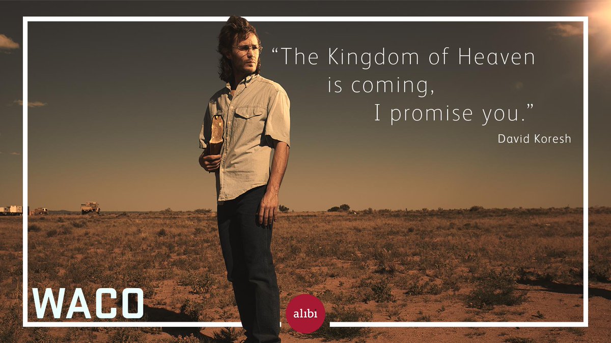 alibi_channel's tweet photo. In 1993, David Koresh took on the FBI, wielding the will of God against an army of gun fire. How did it end? Tune in on Monday 1st July, 9pm to find out #WacoTV https://t.co/PxwnR1vOk5