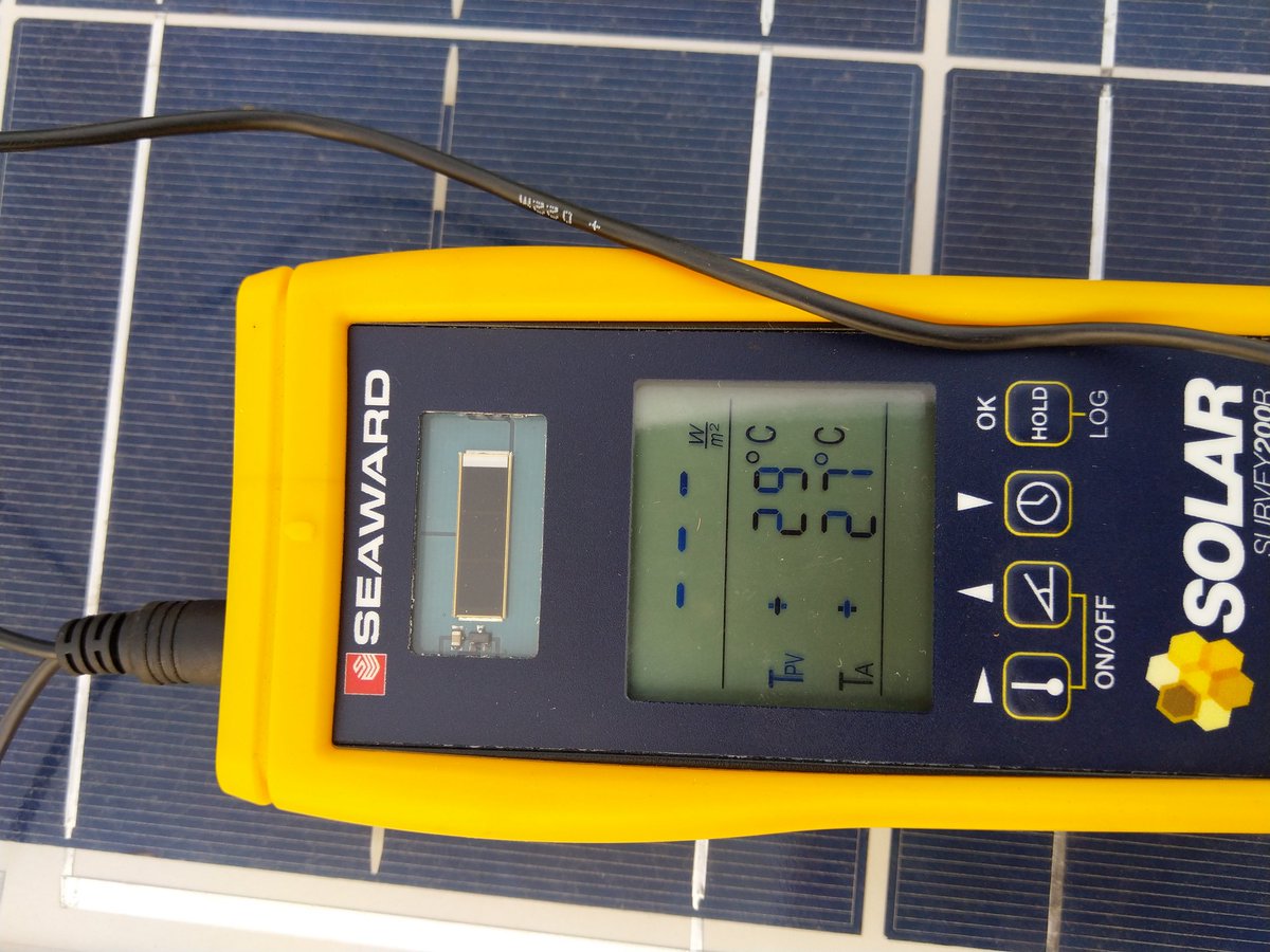 There is also temperature aspect; Tpv for panel temperature and Ta ambient temperature (temperature ya nje). Let's talk about effect of temperature on panels and Solar power production