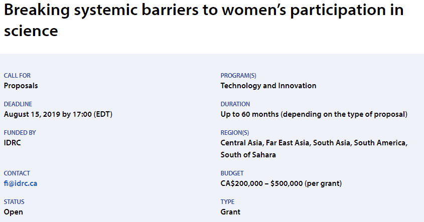 The funding alert feed from <a href="/idrc_crdi/">IDRC | CRDI</a> is pure gold:  
idrc.ca/en/funding/bre…