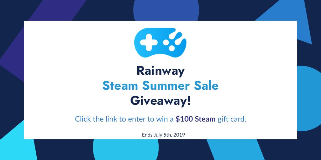 RainwayApp's tweet photo. With 'Steam Summer Sales' comes a huge dent to our bank accounts. Which is why we want to help you peeps out by having a giveaway for a $100 Steam gift card! Click on the link to enter, and good luck! Ends July 5th, 2019. ✨💙😊
https://t.co/P5uR5mBCE5 https://t.co/j6alsu4VeM