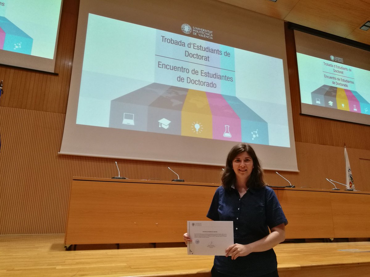 angelesrods's tweet photo. Elegido mi póster entre los ocho mejores en el VI Encuentro de Estudiantes de Doctorado de la UPV #PhD #Poster @UPV @CIGIP_UPV https://t.co/WaZ10v27S6